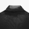 Halbtransparentes Langarm-T-Shirt