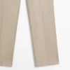 Hose aus Leinenmischung mit geradem Bein Hose aus Leinenmischung mit geradem Bein