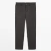 Hose aus Wollmischgewebe im Twill-Muster Hose aus Wollmischgewebe im Twill-Muster