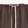 Hose aus Wollmischung mit kontrastierendem Kordelzug Hose aus Wollmischung mit kontrastierendem Kordelzug