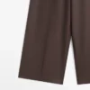 Hose aus Wollmischung mit kontrastierendem Kordelzug Hose aus Wollmischung mit kontrastierendem Kordelzug