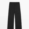 Hose aus Wollmischung mit Nahtdetails Hose aus Wollmischung mit Nahtdetails
