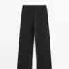 Hose aus Wollmischung mit Nahtdetails Hose aus Wollmischung mit Nahtdetails