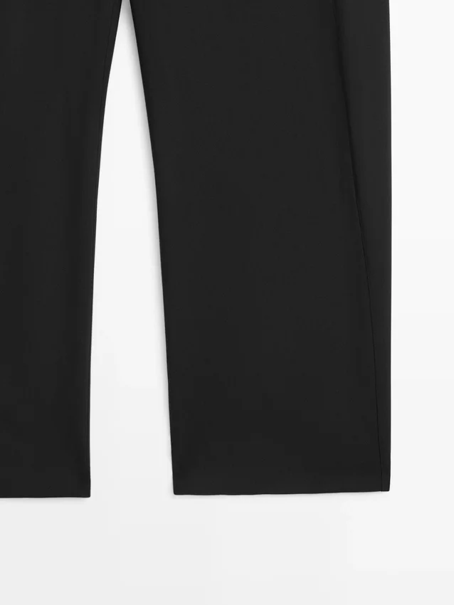 Hose aus Wollmischung mit Nahtdetails Hose aus Wollmischung mit Nahtdetails