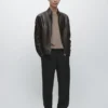 Jacke aus Nappaleder mit Used-Look Jacke aus Nappaleder mit Used-Look