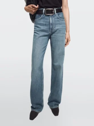 Jeans mit hoher Taille und weitem Bein