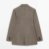Karierter Blazer aus Wolle