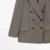 Karierter Blazer aus Wolle