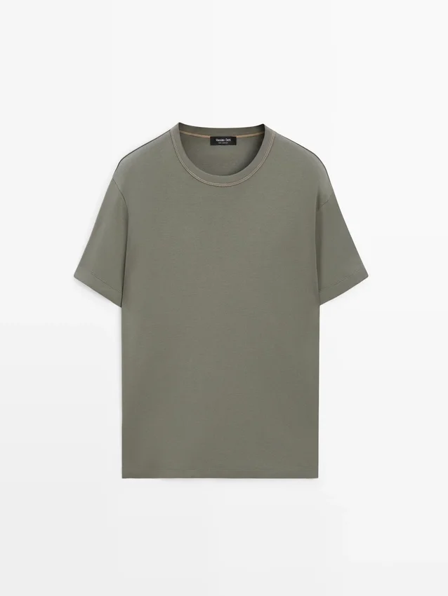 Kurzarm-T-Shirt aus 100 % Baumwolle Kurzarm-T-Shirt aus 100 % Baumwolle