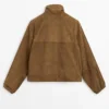 Kurze Bomberjacke aus Wildleder Kurze Bomberjacke aus Wildleder