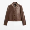 Kurze Nappalederjacke Kurze Nappalederjacke