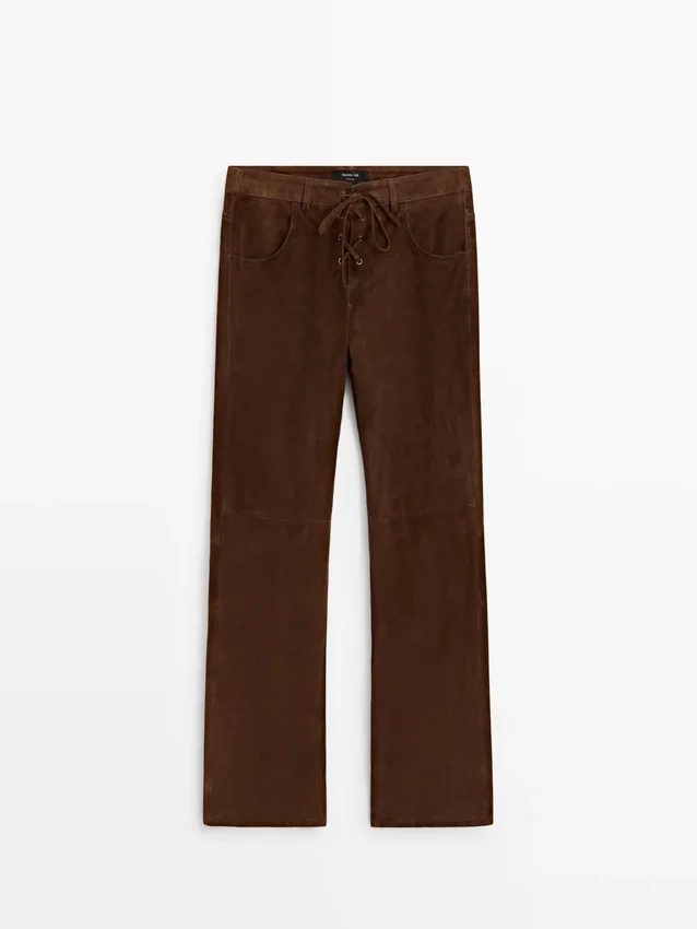 Kurze Wildleder-Hose mit Kordelzug Kurze Wildleder-Hose mit Kordelzug