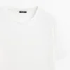 Kurzärmeliges Leinen-Mischung-T-Shirt Kurzärmeliges Leinen-Mischung-T-Shirt
