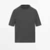 Kurzärmeliges T-Shirt aus Baumwollmischung Kurzärmeliges T-Shirt aus Baumwollmischung