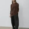 Langarm-T-Shirt mit Spitzendetail Langarm-T-Shirt mit Spitzendetail