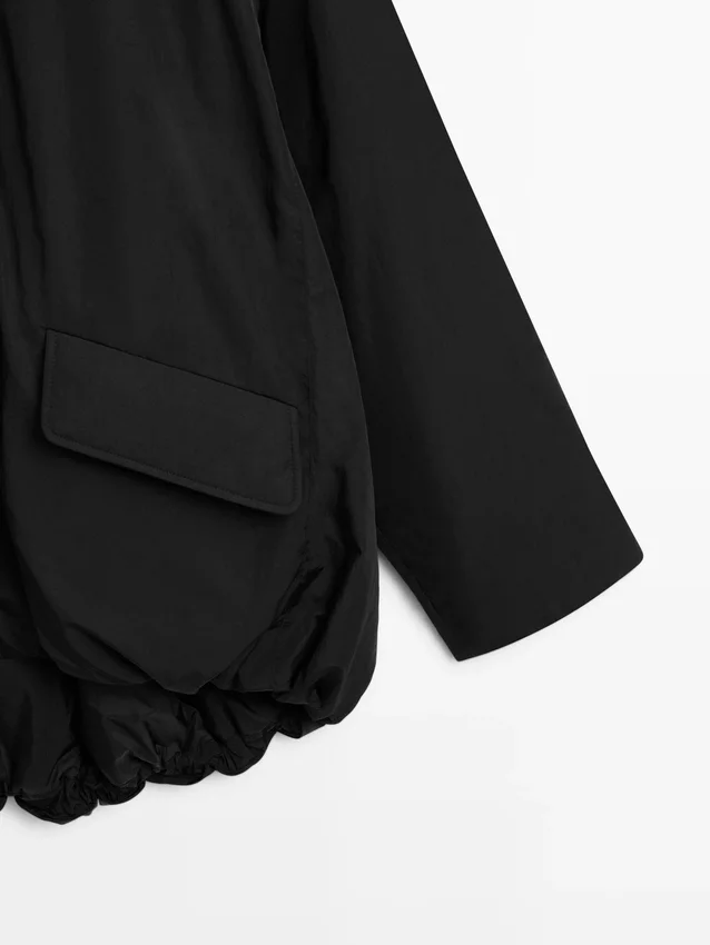 Langer Parka aus Funktionsstoff Langer Parka aus Funktionsstoff
