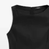 Langes, fließendes Leinen-Mischung-Kleid