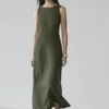 Langes Leinen-Kleid
