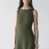 Langes Leinen-Kleid