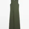 Langes Leinen-Kleid