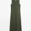 Langes Leinen-Kleid