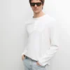 Langärmliges Henley-Ausschnitt-T-Shirt Langärmliges Henley-Ausschnitt-T-Shirt