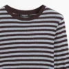 Langärmliges T-Shirt aus Baumwollmischung mit Streifenmuster Langärmliges T-Shirt aus Baumwollmischung mit Streifenmuster