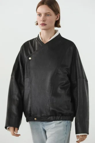 Leder-Bomberjacke Leder-Bomberjacke
