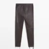 Leggings aus Nappaleder mit elastischen Details Leggings aus Nappaleder mit elastischen Details