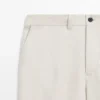 Leichte Leinen-Hose mit Fischgrätenmuster Leichte Leinen-Hose mit Fischgrätenmuster