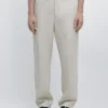 Leichte Leinen-Hose mit Fischgrätenmuster Leichte Leinen-Hose mit Fischgrätenmuster