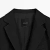 Leinen-Blazer mit Taschen Leinen-Blazer mit Taschen