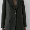 Leinen-Blazer mit Taschen Leinen-Blazer mit Taschen