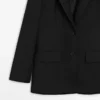 Leinen-Blazer mit Taschen Leinen-Blazer mit Taschen