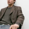Leinen-Blazer mit Taschendetails Leinen-Blazer mit Taschendetails