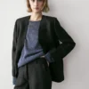 Leinen-Blazer ohne Revers Leinen-Blazer ohne Revers