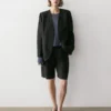 Leinen-Blazer ohne Revers Leinen-Blazer ohne Revers