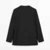 Leinen-Blazer ohne Revers Leinen-Blazer ohne Revers