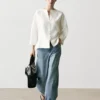 Leinenjacke mit Knopfdetails Leinenjacke mit Knopfdetails