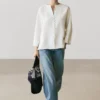 Leinenjacke mit Knopfdetails Leinenjacke mit Knopfdetails