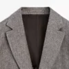 Maßgeschneiderter Blazer aus Leinenmischung mit Fischgrätenmuster Maßgeschneiderter Blazer aus Leinenmischung mit Fischgrätenmuster