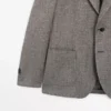 Maßgeschneiderter Blazer aus Leinenmischung mit Fischgrätenmuster Maßgeschneiderter Blazer aus Leinenmischung mit Fischgrätenmuster