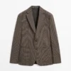 Maßgeschneiderter Blazer aus Wolle mit Karomuster Maßgeschneiderter Blazer aus Wolle mit Karomuster