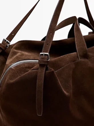 Maxi-Reisetasche aus Wildleder