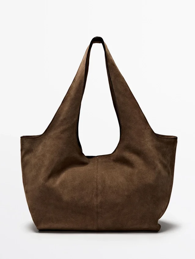 Maxi-Tasche aus Spaltleder Maxi-Tasche aus Spaltleder