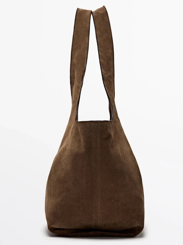 Maxi-Tasche aus Spaltleder Maxi-Tasche aus Spaltleder