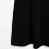 Midi-Kleid aus 100 % Baumwolle mit Kontraststrick Midi-Kleid aus 100 % Baumwolle mit Kontraststrick