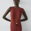 Midi-Kleid aus 100 % Leinen