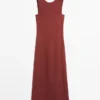 Midi-Kleid aus 100 % Leinen