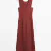 Midi-Kleid aus 100 % Leinen